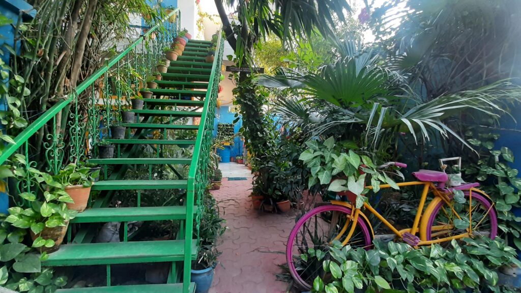 Colorful Staircase to first floor @Coral homestay ,Agra